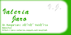 valeria jaro business card